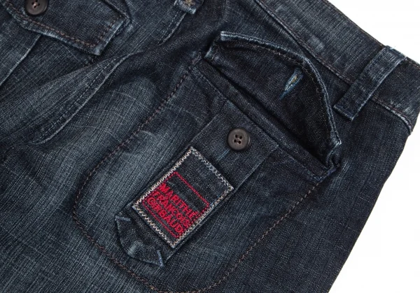 マリテフランソワジルボーMARITHE + FRANCOIS GIRBAUD ヒップロゴ刺繍スリムデニムパンツ インディゴM K-104274_003