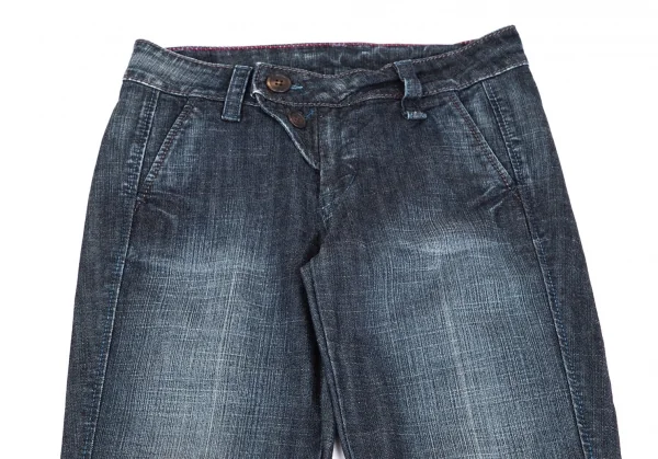 マリテフランソワジルボーMARITHE + FRANCOIS GIRBAUD ヒップロゴ刺繍スリムデニムパンツ インディゴM K-104274_005