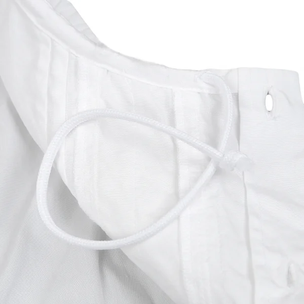 ローブドシャンブル コムデギャルソンrobe de chambre COMME des GARCONS フリルタックノースリーブブラウス 白S K-104276_012