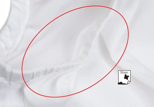 ローブドシャンブル コムデギャルソンrobe de chambre COMME des GARCONS フリルタックノースリーブブラウス 白S K-104276_004