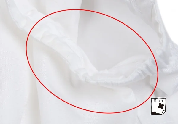 ローブドシャンブル コムデギャルソンrobe de chambre COMME des GARCONS フリルタックノースリーブブラウス 白S K-104276_005
