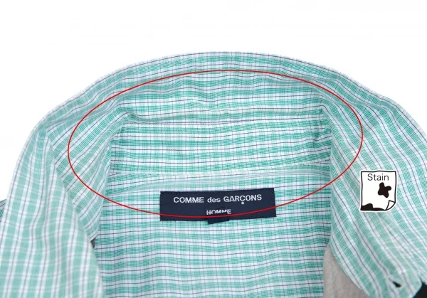 COMME des GARCONS HOMME Camouflage Switching Plaid Shirt K-104286_004