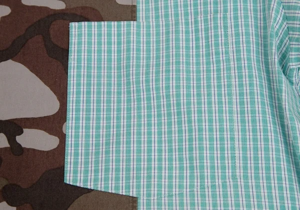 COMME des GARCONS HOMME Camouflage Switching Plaid Shirt K-104286_005