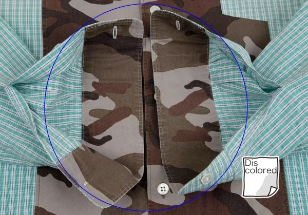 COMME des GARCONS HOMME Camouflage Switching Plaid Shirt K-104286_009