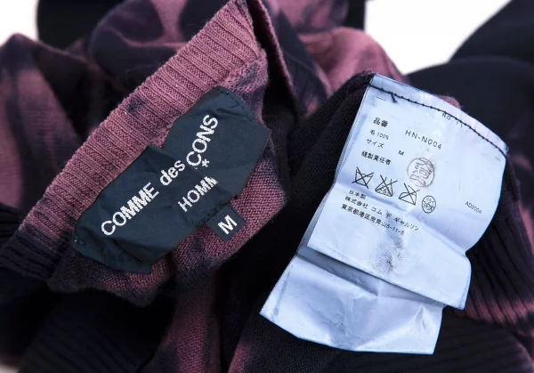 コムデギャルソン オムCOMME des GARCONS HOMME ウールむら染めニットセーター 紺M K-104290_013