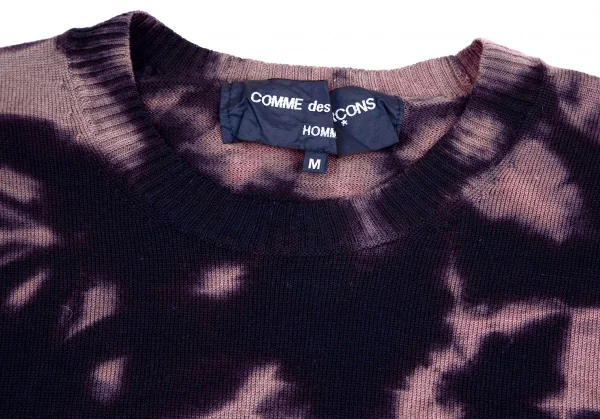 コムデギャルソン オムCOMME des GARCONS HOMME ウールむら染めニットセーター 紺M K-104290_002
