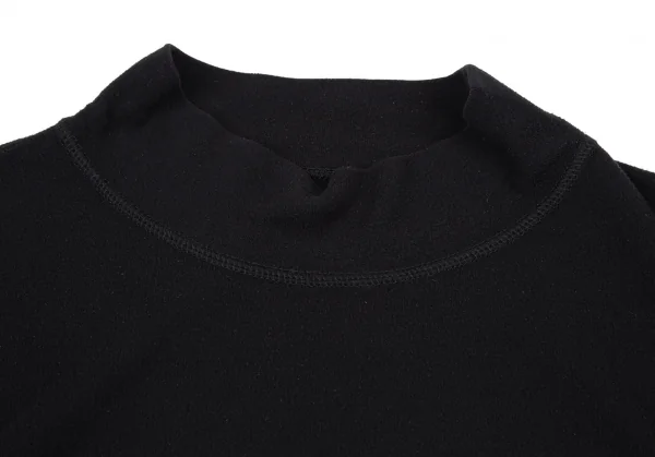 パパスPapas アクリルレーヨンクラウンワンポイント刺繍ハイネックカットソー 黒46S K-104302_002