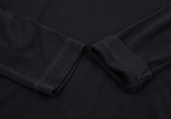 パパスPapas アクリルレーヨンクラウンワンポイント刺繍ハイネックカットソー 黒46S K-104302_005