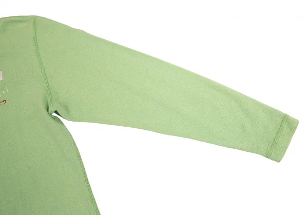 パパスPapas コットンロゴ刺繍パッチハーフジップハイネックカットソー ネオングリーン46S K-104309_006