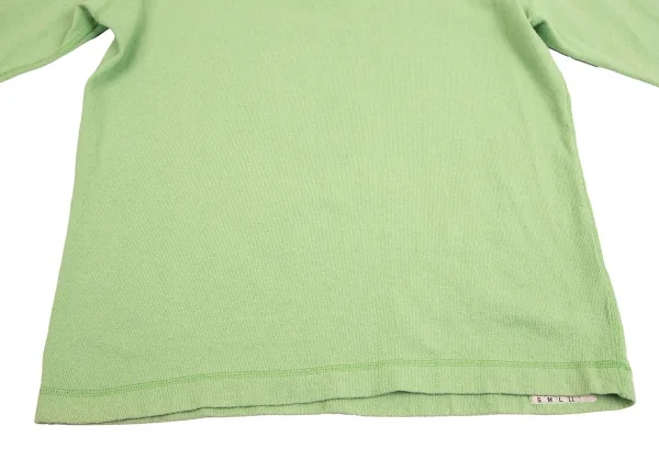 パパスPapas コットンロゴ刺繍パッチハーフジップハイネックカットソー ネオングリーン46S K-104309_008