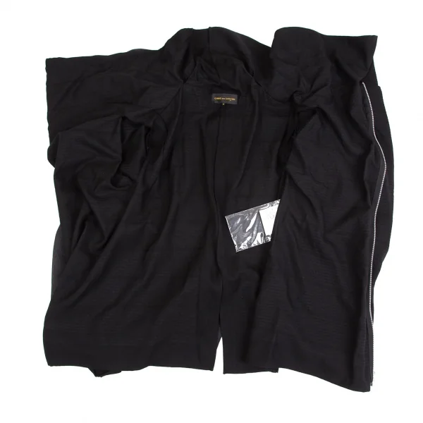 コムデギャルソンCOMME des GARCONS異素材切替レイヤージップジャケット グレー黒M K-104312_011