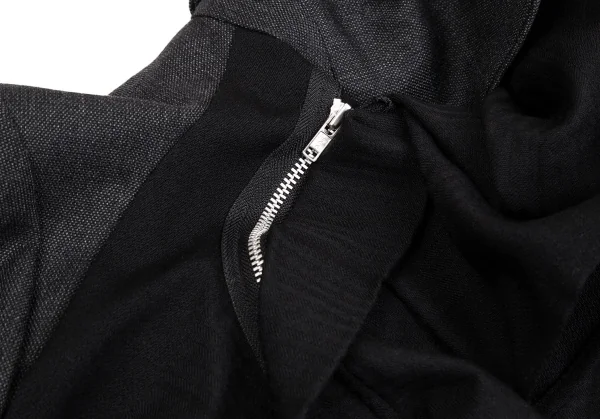 コムデギャルソンCOMME des GARCONS異素材切替レイヤージップジャケット グレー黒M K-104312_006