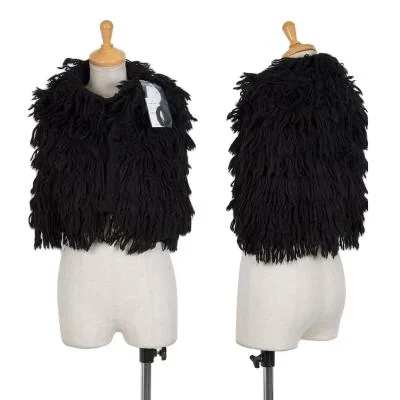 リミフゥLIMI feu アルパカ混フリンジニットケープ