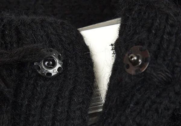 新品!リミフゥLIMI feu アルパカ混フリンジニットケープ 黒S K-104343_005