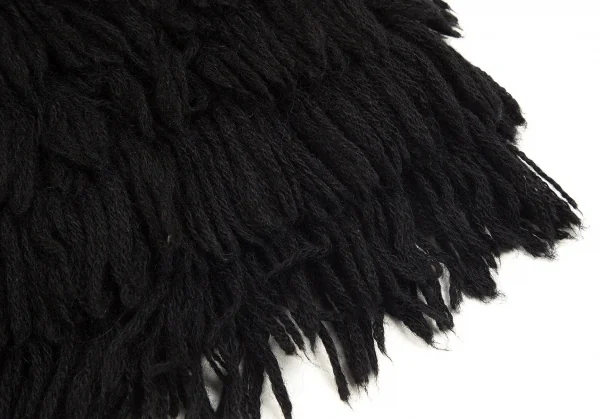 新品!リミフゥLIMI feu アルパカ混フリンジニットケープ 黒S K-104343_007