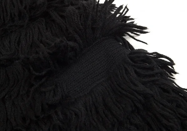 新品!リミフゥLIMI feu アルパカ混フリンジニットケープ 黒S K-104343_012