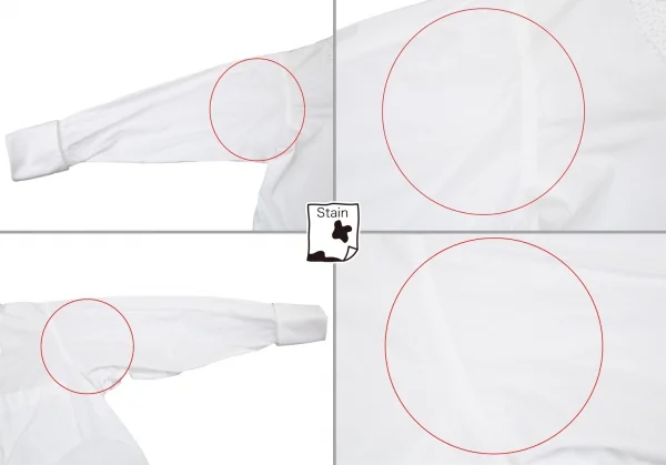 コムデギャルソンCOMME des GARCONSレースカラー切替シャツ 白M K-104360_009