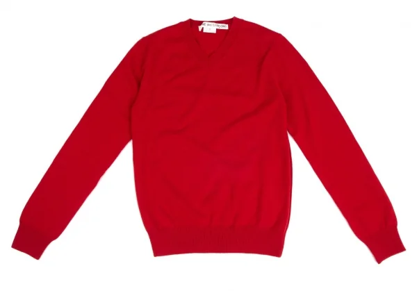 コムデギャルソンCOMME des GARCONS Vネックカシミヤセーター 赤S K-104373_002