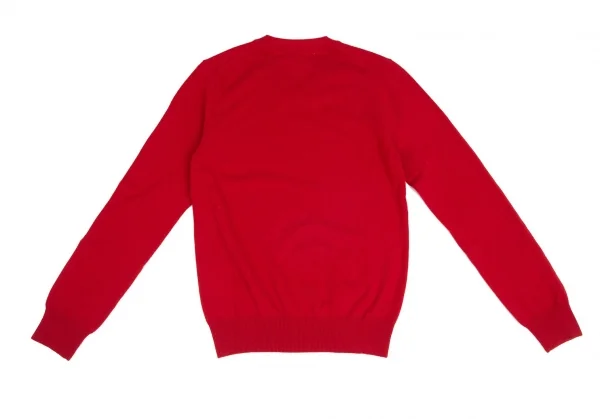 コムデギャルソンCOMME des GARCONS Vネックカシミヤセーター 赤S K-104373_009