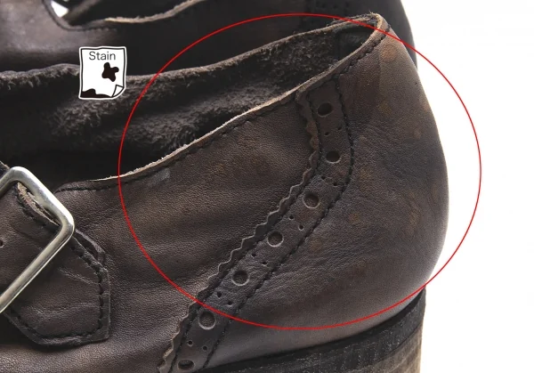 ジュンヤワタナベ コムデギャルソンJUNYA WATANABE COMME des GARCONS 染めストラップヒールシューズ チャコールL(24.5位) K-104391_004