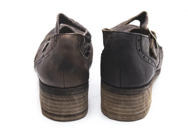 ジュンヤワタナベ コムデギャルソンJUNYA WATANABE COMME des GARCONS 染めストラップヒールシューズ チャコールL(24.5位) K-104391_005