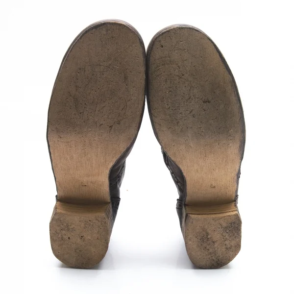 ジュンヤワタナベ コムデギャルソンJUNYA WATANABE COMME des GARCONS 染めストラップヒールシューズ チャコールL(24.5位) K-104391_006