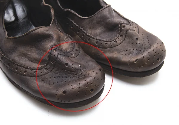 ジュンヤワタナベ コムデギャルソンJUNYA WATANABE COMME des GARCONS 染めストラップヒールシューズ チャコールL(24.5位) K-104391_008