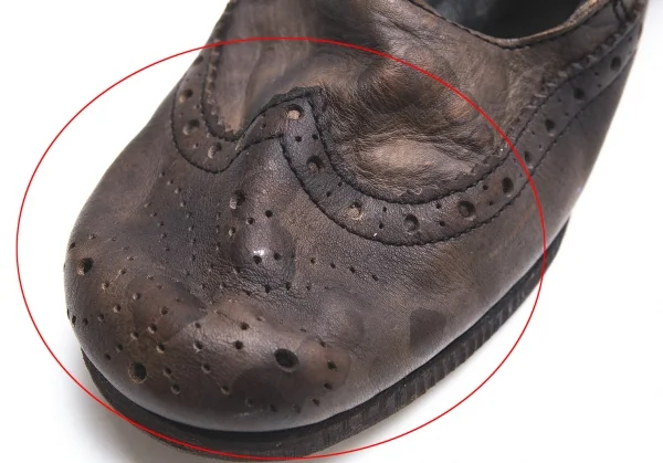 ジュンヤワタナベ コムデギャルソンJUNYA WATANABE COMME des GARCONS 染めストラップヒールシューズ チャコールL(24.5位) K-104391_009