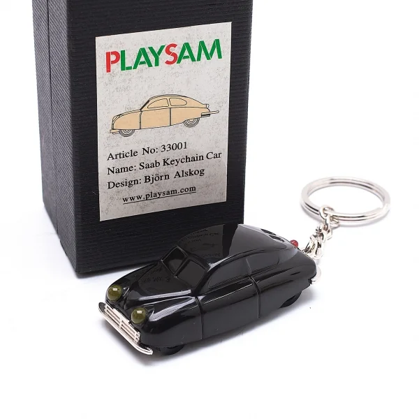 プレイサムPLAYSAM Saab 92001 ミニカーライトキーホルダー 黒 K-104394_001
