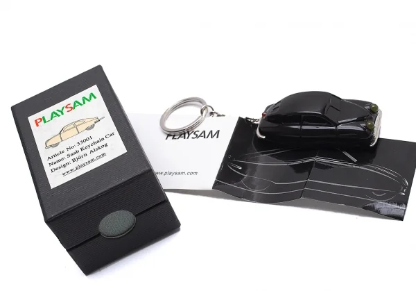プレイサムPLAYSAM Saab 92001 ミニカーライトキーホルダー 黒 K-104394_007