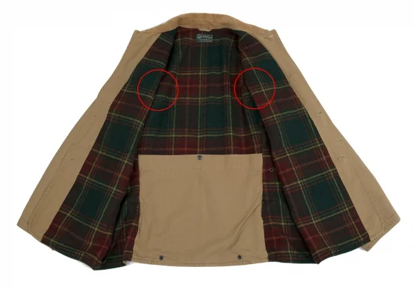 ポロカントリー ラルフローレンPOLO COUNTRY RALPH LAUREN 襟コーデュロイキャンバスハンティングジャケット ベージュM K-104398_010