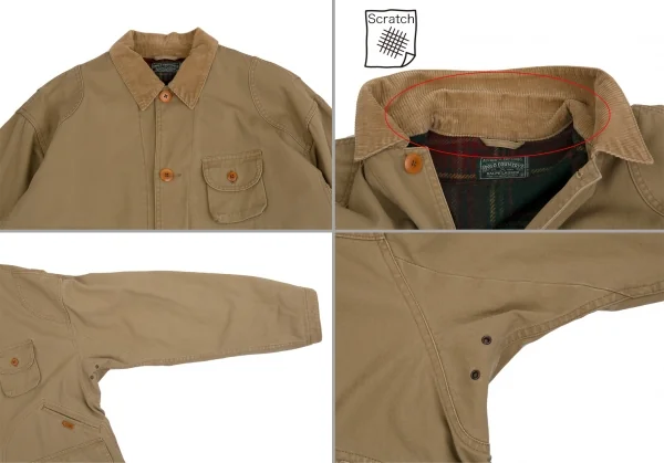 ポロカントリー ラルフローレンPOLO COUNTRY RALPH LAUREN 襟コーデュロイキャンバスハンティングジャケット ベージュM K-104398_002