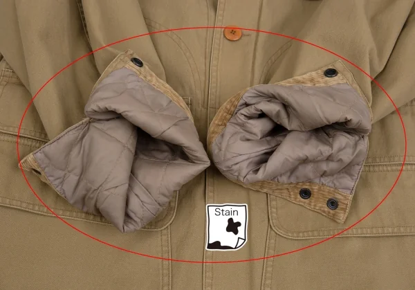 ポロカントリー ラルフローレンPOLO COUNTRY RALPH LAUREN 襟コーデュロイキャンバスハンティングジャケット ベージュM K-104398_005