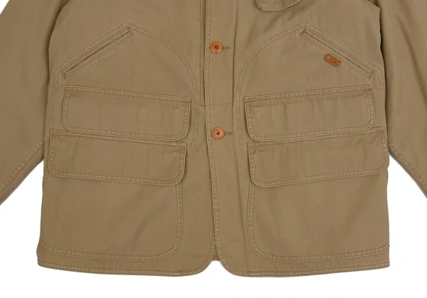 ポロカントリー ラルフローレンPOLO COUNTRY RALPH LAUREN 襟コーデュロイキャンバスハンティングジャケット ベージュM K-104398_006