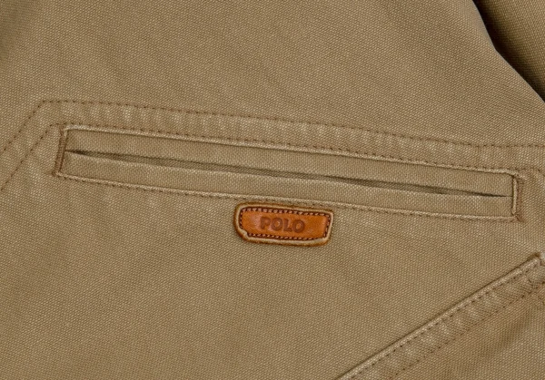 ポロカントリー ラルフローレンPOLO COUNTRY RALPH LAUREN 襟コーデュロイキャンバスハンティングジャケット ベージュM K-104398_008