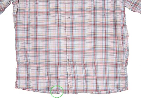 カールヘルムKarl Helmut フラップポケットオープンカラーチェックコットン半袖シャツ 白青他M位 K-104399_009