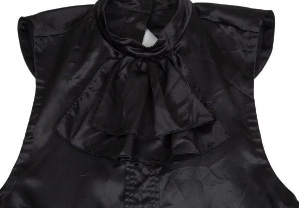 コムコム コムデギャルソンCOMME des GARCONS ポリフリル装飾エプロンベスト 黒S K-104412_006