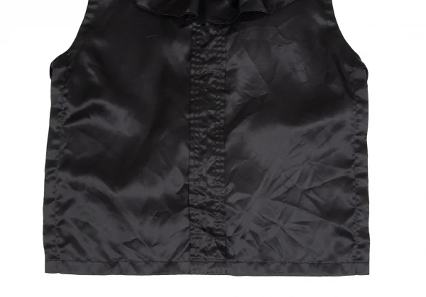 コムコム コムデギャルソンCOMME des GARCONS ポリフリル装飾エプロンベスト 黒S K-104412_007
