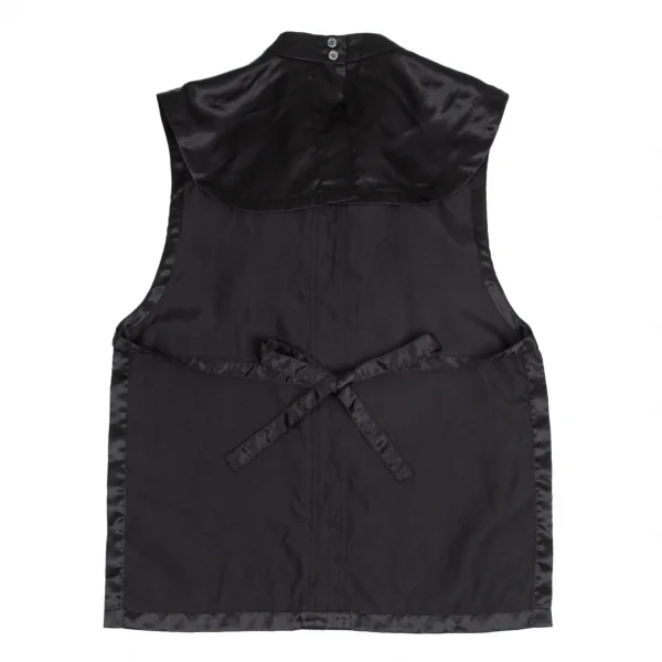 コムコム コムデギャルソンCOMME des GARCONS ポリフリル装飾エプロンベスト 黒S K-104412_008
