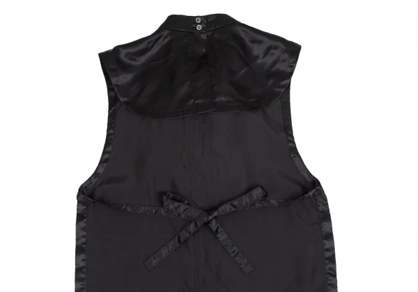 コムコム コムデギャルソンCOMME des GARCONS ポリフリル装飾エプロンベスト 黒S K-104412_009
