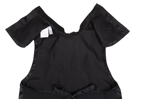 コムコム コムデギャルソンCOMME des GARCONS ポリフリル装飾エプロンベスト 黒S K-104412_011
