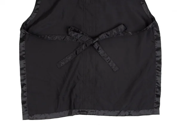 コムコム コムデギャルソンCOMME des GARCONS ポリフリル装飾エプロンベスト 黒S K-104412_013