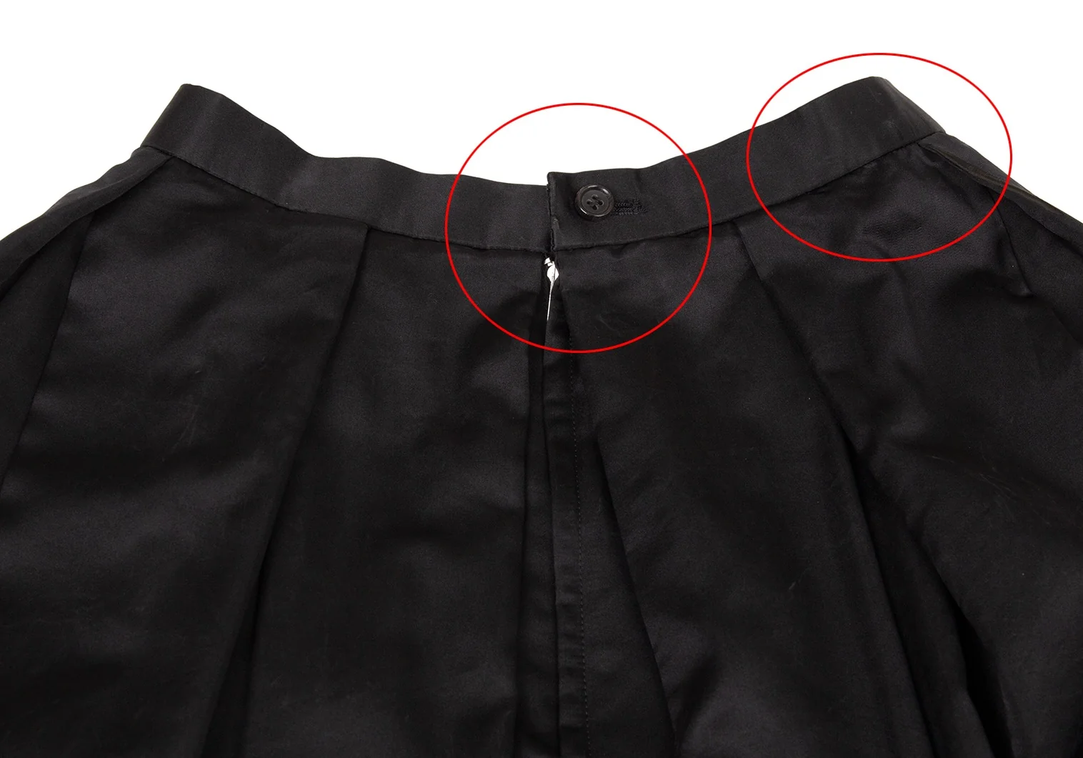 COMME des GARCONS Poly Silk Pleats Flare Skirt Black XS