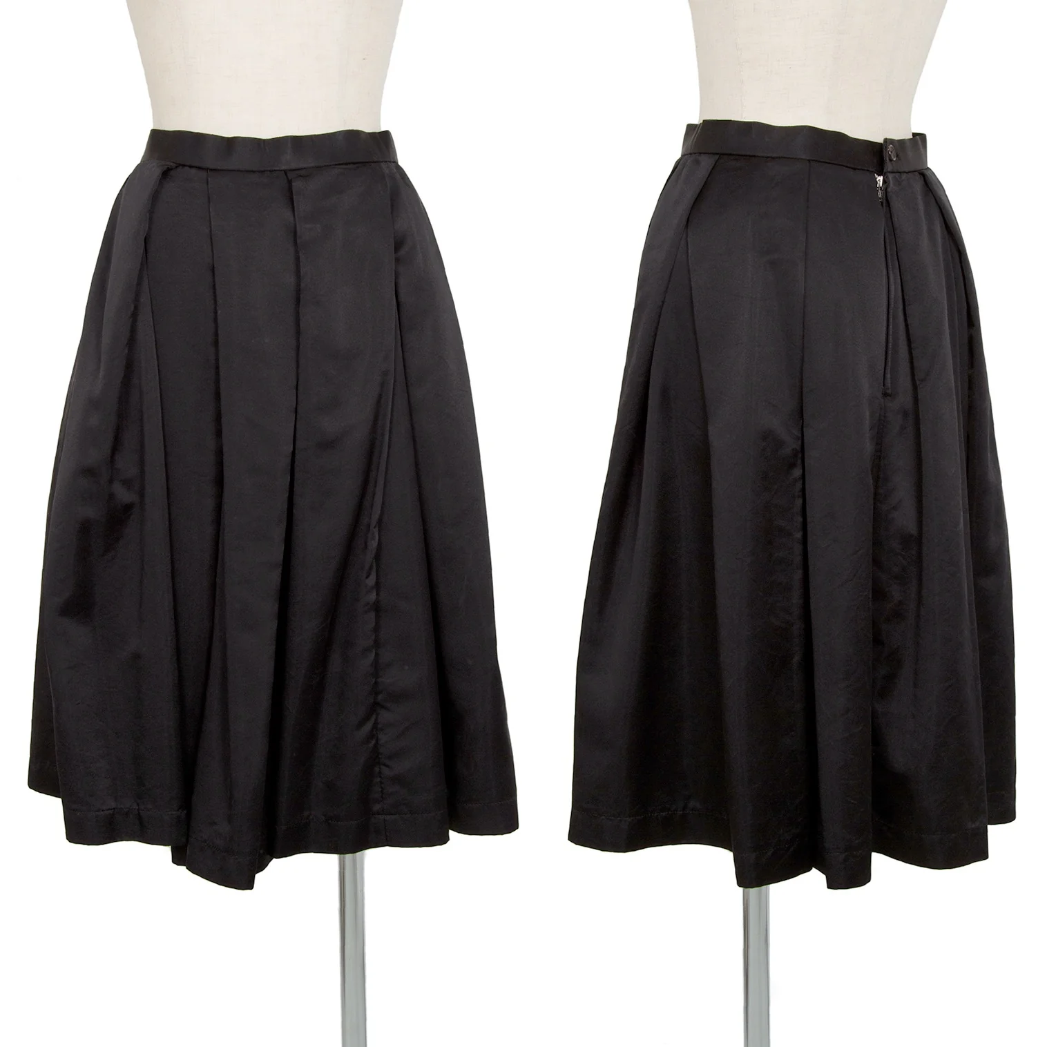 ★CRANK★COTTON SLIT PLEATS SKIRT_BL★正規品/韓国直送料込 Shop Pleated cotton poplin full skirt | eShakti
