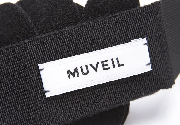 ミュベールMUVEIL フラワーコサージュゴムベルト 黒F K-104417_005