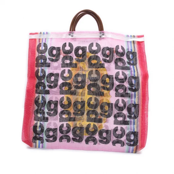 コムデギャルソンCOMME des GARCONS ロゴプリントメキシコトートバッグ ピンク他 K-104419_001