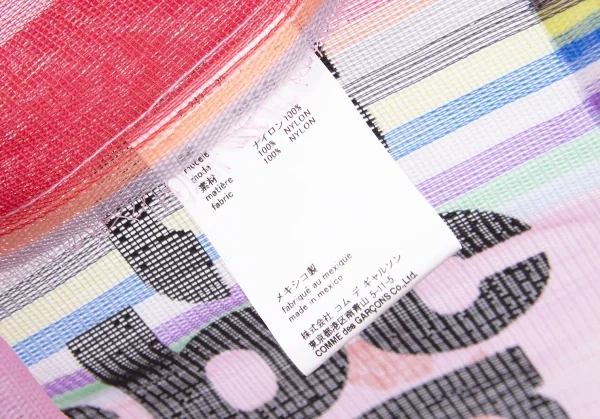 コムデギャルソンCOMME des GARCONS ロゴプリントメキシコトートバッグ ピンク他 K-104419_010