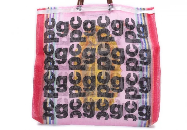 コムデギャルソンCOMME des GARCONS ロゴプリントメキシコトートバッグ ピンク他 K-104419_002