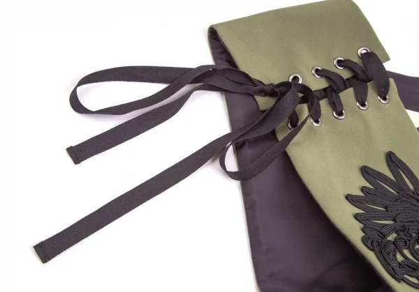 ロキトLOKITHO コード刺繍ストラップジャンパースカート オリーブ2 K-104421_004