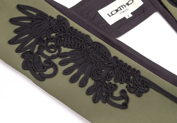 ロキトLOKITHO コード刺繍ストラップジャンパースカート オリーブ2 K-104421_005